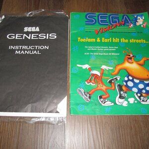 Sega Visions Magazine Fall 1991 ToeJam & Earl + Sega Genesis Instruction Manual